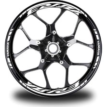 Beyaz Yamaha Yzf R3 Takım Jant Sticker Etiket Moto Aksesuarı