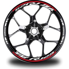 Sarı Yamaha mt 09 Takım Jant Sticker Etiket Moto Aksesuarı
