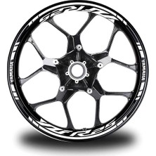 Beyaz Yamaha Yzf R25 Takım Jant Sticker Etiket Moto Aksesuarı