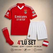 Andream Benfica Kerem Aktürkoğlu Çocuk Futbol Forması Forma Şort Çorap Bileklik 4 Parça