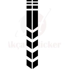 Motosiklet Çamurluk Sticker Siyah 34 x 5,5 cm