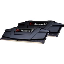 GSkill Ripjawsv Siyah 16GB (2x8GB) DDR4 3200MHz Soğutuculu RAM CL16 Yüksek Performans F4-3200C16D-16GVKB