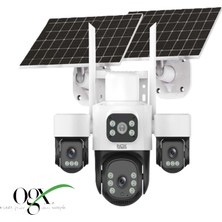 X14 4 Kameralı Solar Güvenlik Kamerası | Sım Kartlı & Esım Destekli | Kablosuz Güneş Enerjili