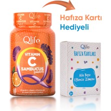 Qlife Vitamin C Sambucus Gummies 60 Çiğnenebilir Tablet