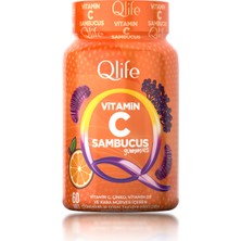Qlife Vitamin C Sambucus Gummies 60 Çiğnenebilir Tablet