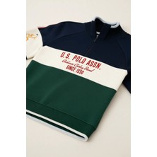 U.S. Polo Assn. Kadın Lacivert Fermuarlı Dik Yaka Sweatshirt 50311024-VR033