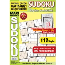 Maxi Bulmaca Sudoku 2020/2 Sayı Kültür Dergisi 112 Sayfa Eğlenceli Zeka Oyunları