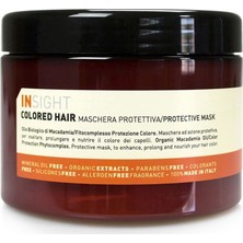 INSIGHT 500 ml Boyalı Saç Koruyucu Maske, Organik Macadamia Yağı ile Etkili Bakım