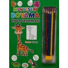 LTG Nova Muhteşem Boyama - Yaban Hayvanları + 6lı Boya Kalemi