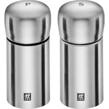 Dora Shopping Zwilling Tuz-Karabiber Değirmen Seti, Paslanmaz , Gümüş Rengi, 100 Ml, 10.7 x 5.5 x 10.7 cm