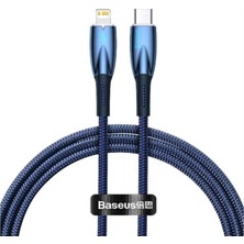 Dora Shopping Glimmer 20W Type-C Lightning Şarj Kablosu 1m Mavi