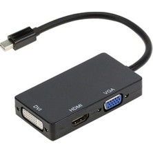 Dora Shopping Mini Displayport HDMI DVI VGA Kablo Çevirici Dönüştürücü Thunderbolt Mini HDMI DVI VGA Adaptör