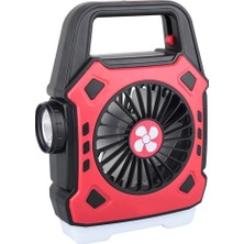 Dora Shopping Çok Fonksiyonlu Şarjlı Fanlı Kamp Lambası, Taşınabilir Işık, Kamp Yürüyüş Balıkçılık Acil Durum Depr