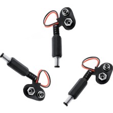 Emay Center Arduino Uyumlu 9V Pil Bağlantı Kablosu 3 Adet Jack Battery Connector Özellikli