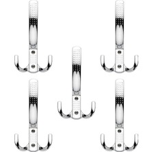 Dora Shopping 5 Adet Noktalı Portmanto Vestiyer Dolap Kapak Askısı Zamak Krom Askı 14 cm