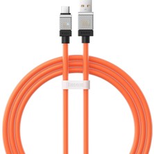 Dora Shopping Coolplay Serisi Şarj Kablosu USB Type-C 100W, 1m, Turuncu