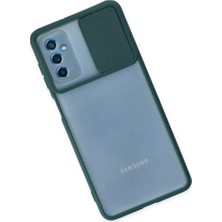 LTG Nova Galaxy M52 5g Kılıf Palm Buzlu Kamera Sürgülü Silikon - Yeşil