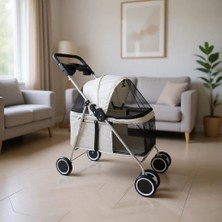 Justie Pet Parthenon Gri Kedi & Köpek Arabası 93X80X45CM Hafif ve Dayanıklı Tasarımıyla Seyahat İçin İdeal