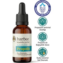 Harbee Su Bazlı Propolis Damla - %15 Saf Ham Propolis İçeren Doğal Gıda - Bağışıklık Desteği 20 ml