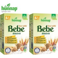 hünnap Hunnap 400 gr x 2 Keçi Sütlü Bebe Bisküvisi 6+ Yaş İçin Vitamin ve Mineral Desteği
