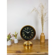 Özgün Adım Gold Metal Sade Masa Saati 25×20 cm