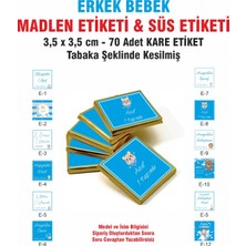 PremiumPort 1 Yaş Doğum Günü Hoşgeldin Erkek Bebek Süs Etiketleri 70 Adet