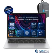 Asus ExpertBook P1403CVA Intel® Core™ 7-240H 96 GB DDR5 4 TB SSD 300NITS 14" FHD Windows 11 Pro Taşınabilir Bilgisayar | 3 Yıl Yerinde Garanti C716512G0DRNP36