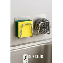 Marsilyan Inox Bulaşık Sübgerlik Stant- Mutfak Askısı Profesyonel 2 Li Set 722043