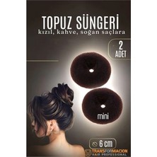 Marsilyan Kahve Mini Saç Topuz Süngeri  2 Adet 6 cm Çap 2.5 cm Kalınlık 721881