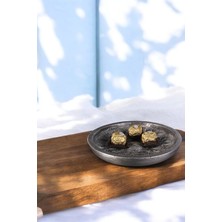 Özbience Gümüş Eskitme Şekerlik ve Sunumluk, Dekoratif Tabak, 6'lı Set