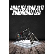 Marsilyan Rgb Işıklı Araç Içi Aydınlatma Kumandalı 12'li LED Işık Renk Değiştirebilen
