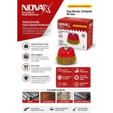 Novax Çanaklı Fırça Saçaklı Daire M14 Fırça Çanak Tip 65 mm 1 Adet Gönderilir