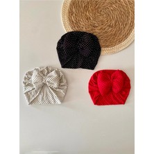 PremiumPort Sevimli Fiyonklu Çift Katlı Bebek Bone, Yumuşak ve Rahat Giyim Hediği