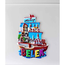 Mundy Belek Temalı Polyester Kabartmalı Magnet 5 x 7,5  cm (KOD:1105) Dekoratif Hediyelik Buzdolabı Süsü