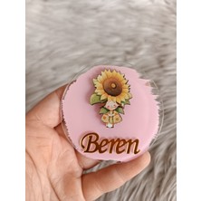 PremiumPort Ay Çiçekli Kız Figürlü Yenidoğan Doğum Günü Magnet Seti (10 Adet)