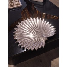 Özbience 44 cm Metal Dekoratif Yassı Tabak Şekerlik Aksesuarı