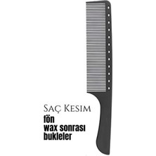 Marsilyan Berber Kuaför Saç Kesim Bukleli Saç Fön Wax Sonrası Tarak 720627