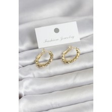 Clariss Gold Renk Pirinç Dorika Halka Kadın Küpe