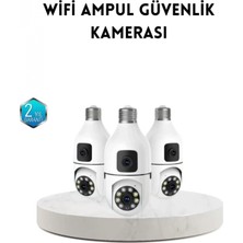 Marsilyan- Ampul Tipi Wifi Kamera 2mp Lensli Full Hd Görüntü ve Akıllı Hareket Algılama