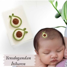 PremiumPort Yenidoğan Bebek Avokado Temalı Doğal 2'li Uzun Ömürlü Klips