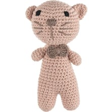 PremiumPort Sevimli Pembe Amigurumi Kedicik Oyuncak, Yumuşacık ve Renkli Tasarım