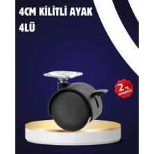OEMTR 4’lü Kilitli Tekerlek Ayak 4 cm Sessiz ve Dayanıklı