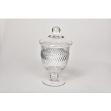 Özbience Şekerlik Vetro Caesar Cam Kapaklı 11X11X20CM, Şık ve Dayanıklı Tasarım