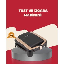 OEMTR Tost Makinesi Yapışmaz Plaka 1500 Watt Güçlü Performans
