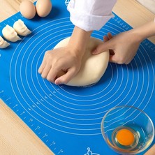 Marsilyan 30*40 cm Hamur Matı Silikon Ölçekli Kullanımı Kolay Hamur Açma Matı (4887)