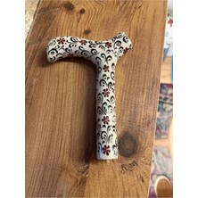 PremiumPort El Yapımı Iznik Desenli Seramik Baston Başlığı, Şık ve Zarif Tasarım