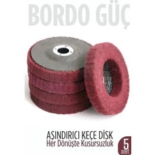 Marsilyan 11 cm Endüstriyel Aşındırıcı Keçe Disk – 22 mm Iç Çaplı Zımpara Fırçası 5 Adet 722479