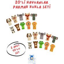 Ankitoys 20'li Hayvanlar Parmak Kukla Seti (10X2)