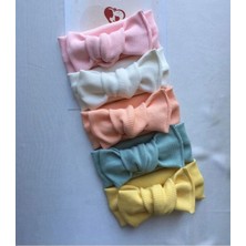 PremiumPort Ribana Kız Bebek 5'li El Yapımı Şık ve Yumuşak Bandana Seti
