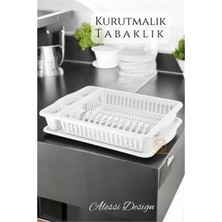 Marsilyan Bulaşık Durulama Sepeti Tabaklık Bulaşık Kurutmalık Beyaz Alessi 714493